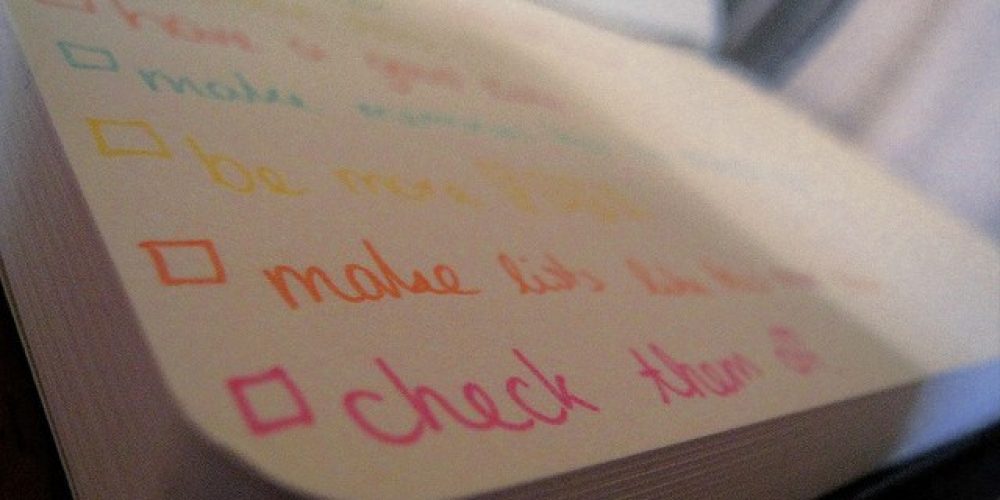 Making your list & sticking to it